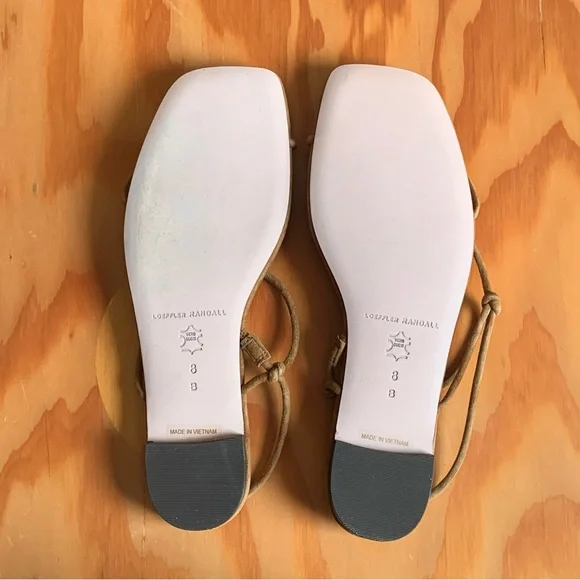 Loeffler Randall Eleanor Flat Sandals Cacao Suede US8 - Picture 4 of 8